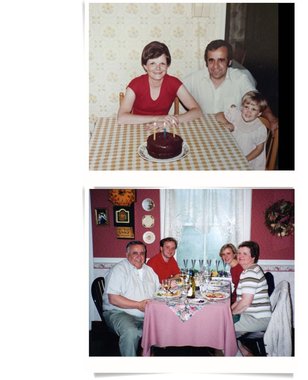default-202 Three family pictures from Nicole Robichaud that show her family's celebrations over the years.